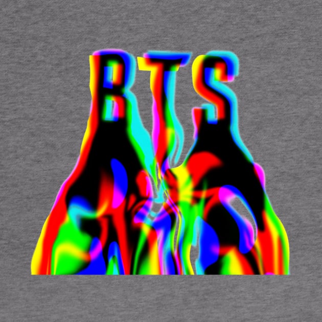 BTS RGB paint text design by bixxbite